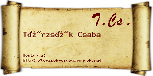 Törzsök Csaba névjegykártya